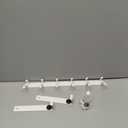 Over The Door Hooks Hanger with Extended Arms, Fit 1 3/8" Door, Tool-Free Assembly, F7U, Towel Rack Organizer Holder - Glossy White