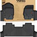 Floor Mats for 2017-2025 2026 Ford F250 F350 F450 F550 Super Duty Crew Cab, Front Bucket Seats with Rear Under-Seat Fold-Flat Storage, Custom Fit All Weather TPE Floor Liners