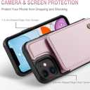 Vinich for iPhone 11 Wallet Case with Card Holder, RFID Blocking Credit Slots Kickstand Shockproof Phone Cover Fit for iPhone 11 6.1" Rose Gold