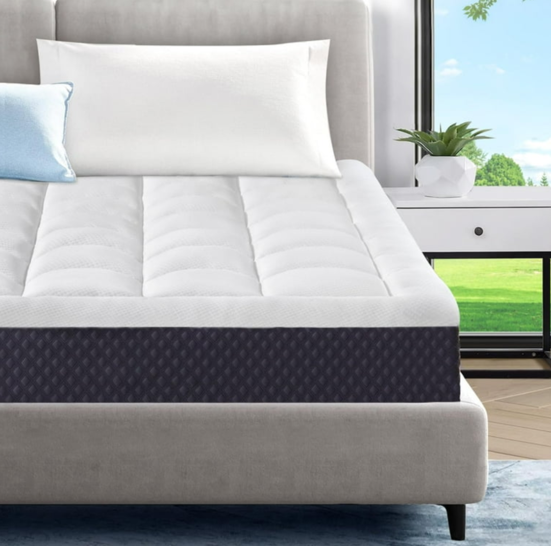 ELEMUSE Adults 5 Inches Cooling Gel Memory Foam Full Medium Firm Pillowtop