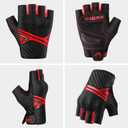 INBIKE Breathable Mesh Half Finger Motorcycle Gloves Hard Knuckle Wear Resistant with TPR Padded Palm Cushioning (Black, S)