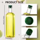 Dandat 10 Pack 34 oz 1000 ml Clear Bottles 1 Quart Plastic Olive Oil Bottles with Screw Caps, Empty Long Neck Square Wine Bottles for Kitchen Self Watering Devices for Plants