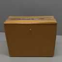 Wedding Card Box with Card Slit and Lock 12"X10"X4.5"- Gift Wishing Well Card Box for Weddings, Receptions, Birthdays, Graduations, Baby Showers, Honeymoon Funds LFBRNT (BURNT WOOD)