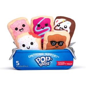 Pop-Tarts Emotional Support by Relatable, Snack-Inspired Pals, Full of Bite-Sized Plushies and Cute Stuff, Unexpected Funny Gifts for Loved Ones, Includes 5 Plush Pals with Plush Box
