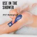 Body Trimmer for Men - Groin & Ball Shaver with Charging Dock - Constant Power No-Pull Electric Pubic Hair Clipper - 5-in-1 Guard Waterproof Body Groomer with LED Light, for Groin, Armpit & Body (Dark Blue)