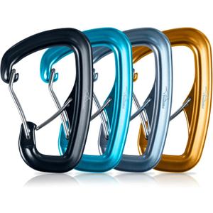 Heavy Duty Carabiner Clip Hook 8KN (1763 lbs), 2 PCS Ultra-Light Aluminum Caribeaners with Double Door D Ring Shape, for Hammock, Camping, Hiking, Backpacking, Dog Leash, Keychain Clip