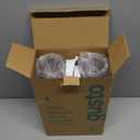 GUSTO [50 oz - 2 Pack] Plastic Carafe with Lid, Large Capacity Square Base - Clear Pitcher with Flip Top Lid, Easy-Pour Spout Juice Containers with Lids, Hand Wash Only - Perfect for Mimosa Bar