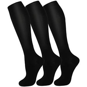 FuelMeFoot 3 Pack Copper Compression Socks - Compression Socks Women & Men Circulation - Best for Medical,Running,Athletic, L/XL