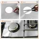 2PCS Stove Top Protector Covers for Gas Range, Gas Stove Burner Liners Compatible with Samsung LG GE Whirlpool Kenmore Gas Range, 0.3MM Thickness, with Cleaning Brushes (23.6x16.3inch)