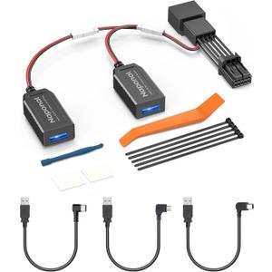 GPS Dash Cam Power Adapter, (10Pin Type A Connector)Mirror Camera Radar Charger Station GPS Dashcam Charger Cable for Select Subaru, Nissan, Infiniti and More with Auto-dimming Rearview Mirror
