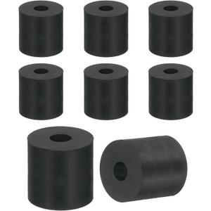 uxcell 12Pcs Thick Rubber Spacer, 1 Inch OD x 5/16 Inch ID x 1 Inch Thickness Round Rubber Bushings Anti Vibration Flat Spacer Washers for Home Industrial Machinery