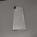 Bluetooth Keyboard, Ultra-Slim Wireless Keyboard for iPad, Rechargeable Ergonomic Computer Keyboard for iOS, Android, Windows PC Tablets Phone, White Silver