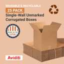 CRUGLA 12x12x6 Shipping Boxes 15 Pack, Brown Corrugated Cardboard Boxes with Side-Lock and Pre-Applied Double-Sided Tape, Easy Assemble Packing Mailer Boxes for Small Business Shipping