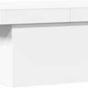 vidaXL Stylish White Coffee Table with Hidden Storage Sliding Top Engineered Wood Construction for Modern Living Room and Hallway 31.5In X 21.7In 15.7In Sofa End Accent Centre Tea Couch Wooden (80 cm)