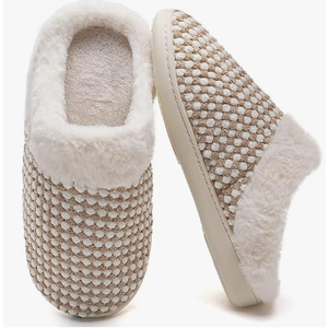 YALOX Slippers for Womens Warm Memory Foam Anti-Slip House Shoes Comfortable Cotton Slippers Home Bedroom Shoes Indoor & Outdoor, Size 38/39