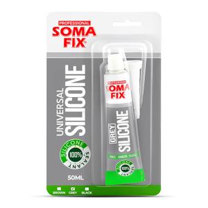 Gray Silicone Caulk - Easy Squeeze Caulking Tube, Silicone Sealant for Wood, Kitchen, Bathroom, Sink, Windows - Multi Purpose & Waterproof - 1.7 fl. oz (Gray)