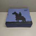 IUV Cowboy Boots For Men Wide Foot Square Toe Western Boots with Classic Embroidered Durable Slip on Boots Size 10.5 Dark Brown Color