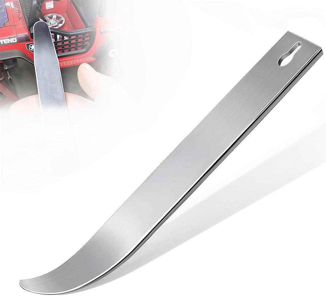 DWH 4140 Pry Tool Car Trim Removal Tool Kit, Metal Car Panel Removal Tools Pry Bar, Auto Door Audio Dash Panel Popper Trim Puller (silver)