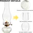 2.625 x 10Inch Clear Glass Lamp Chimney for Vintage and Antique Style Fixture Replacement Globes & Shades, Handblown Clear Glass Chimney Lamp Shade for Oil Lamps Wall Lamps Home Decor