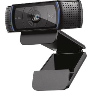 Logitech C920x HD Pro Webcam, Full HD 1080p/30fps Video, Clear Audio, HD Light Correction, PC Camera Webcam, Works with Skype, Zoom, Facetime, PC, Laptop, Mac, Tablet - Black