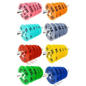 Clothes Size Dividers | 40 Pieces 8 Colors XXS-XXXL | Ultimate Clothing Rack Dividers | Round Clothes Rack Clothes Hangers, Commercial Clothing Racks, Clothing Shops by GIDABRAND