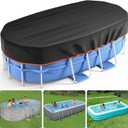 16x25 Ft Rectangular Pool Cover - Solar Oval Pool Covers for Rectangular Frame Pools with Winch and Cable, Heavy Duty Tear Resistant Pool Cover, Winter Pool Cover Ideal for Waterproof and Dustproof