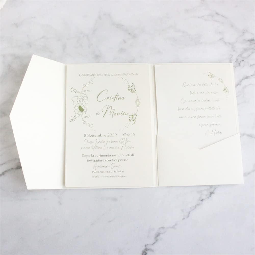 Ivory Invitation Pocket Envelope For Wedding Engagement Bridal Shower Birthday 20 Sets (ivory)