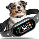 Dog Bark Collar for Small Medium Large Dogs 10-100lbs, Automatic Bark Device with Anti-False Trigger & Bark Count Tracking, 4 Training Modes and 8 Sensitivity to Effectively Stop Barking, Black