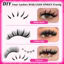 MilyBest 4 Styles Lash Clusters Kit, Silk/Rozen/Fable/Mist Bottom Eyelash Clusters Extensions Mini Boxes with Lash Bond & Seal, Remover and Lash Tweezer Spiky DIY Individual Lashes Extension Kit