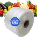 ASSUREPAK Clear Produce Poly Bag On A Roll for Bread, Meat and Groceries - 4"x6" - 2500 Bags - 1 Roll Per Case - 1.0 mil