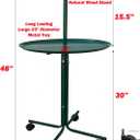 Large 23" Play T-Stand Perch Metal Base Parrot Bird Cage Amazon African Grey Macaw Cockatoo (23", Green)