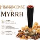 Frankincense and Myrrh Incense Sticks 500 Pack 11" Bulk Wholesale - Smooth and Clean Long Burn Time, 45 to 60 Minutes.