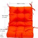 QILLOWAY Outdoor Seat/Back Chair Cushion Tufted Pillow, Spring/Summer Seasonal Replacement Cushions. (Orange), Set Of 1