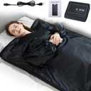 Lcoco&Dream Portable Sauna Blanket, Dual Sided Temperature ControlRelaxation and Detox Washable & Foldable with Carrying Bag and Remote Control, 90-180, 30-90 Minutes Timer, (6 x 3) FT