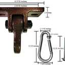 ABUSA Heavy Duty Bronze Swing Hangers Screws Bolts Included Over 5000 lb Capacity Playground Porch Yoga Seat Trapeze Wooden Sets Indoor Outdoor (2 Pack)