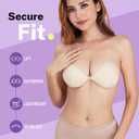 Invisible Strapless Sticky Bra Push up for Women, Ultra Adhesive Bra for Backless Dress, Cleavage Bra Lift Novelty Bras (B Cup, Light Beige) (Beige)