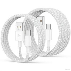 Car Carplay Cable for iPhone 17 16 15 Pro Max, 2Pack [6FT+10FT] Long USB A to USB C Cable Fast Charging, USBC Charger Cord Braided for iPhone 17/16/15 Pro Max/Pro/Air/Plus for iPad Pro 12.9/11 (White)