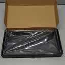 Toilet Paper Basket Organizer  Oak Wood Toilet Tank Tray with Metal Frame, Back of Tank or Top Bathroom Counter Storage  Black Modern Decor (13" x 6.5" x 2")