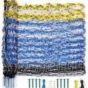 PPOLB Highly Visible Blue Electric Fence Netting, 35.4" H x 164' L, Portable Livestock Nets Mesh for Goats, Sheep, Hogs, Dog, Electric Fencing for Backyards, Homesteaders, Farms Ranches, and Gardens