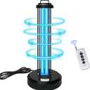 38W UV Light Sanitizer, Ultraviolet Lamp with Remote Control for Home, Office School, Hotel.99.99% UVC Cleaning Portable Lamp,3-Gear Timer 15/30/60 Minutes 110V Ozone Free