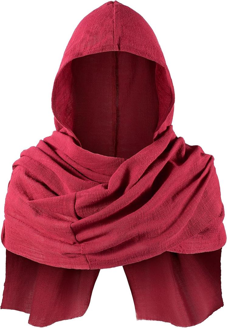 TOKYO REVENGERS Kids Medieval Renaissance Hooded Cowl Multifunctional Scarf Shawl Cape Halloween Cosplay Costume Accessories (One Size)