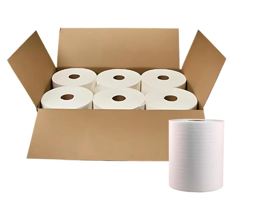 Marcal Premium TAD Roll Towels, Bulk 6 Roll Case, 600 Feet per Roll, Soft and Absorbent HardRoll Paper Towels, Fits Universal Dispensers (NP-608-800P)