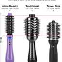 Hot Air Brush, Aima Beauty Salon One-Step Hair Dryer and Volumizer, 4-in-1 Hair Dryer Brush, Hair Styling Tools, Purple-Round