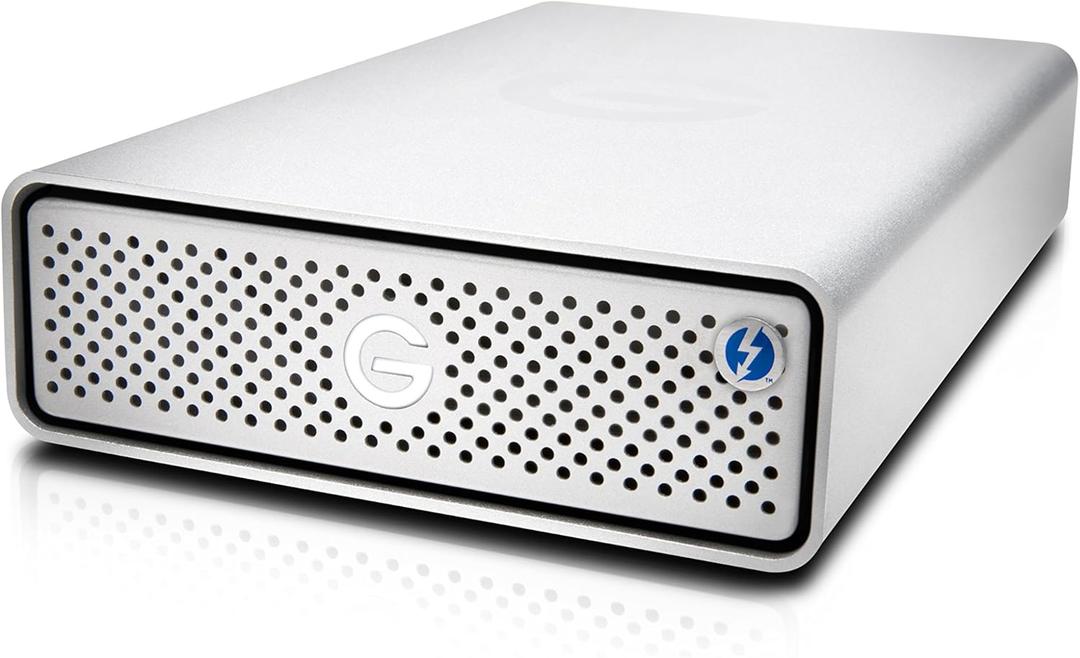 G-Technology 12TB G-DRIVE with Thunderbolt 3 and USB-C Desktop External Hard Drive, Silver - 0G05383-1