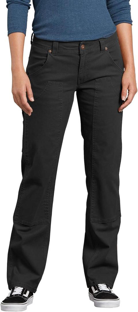Dickies Women's Relaxed Straight Stretch Double-Front Carpenter Pant, Size 10