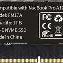 FM17A 1TB PCIE 3.0x4 NVME 3D NAND TLC Flash SSD for MacBook Pro Retina A1708 (2016-2017) Included DIY Tools (1TB)