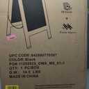 A Frame Chalkboard with Chalk Markers by HBCY Creations: 40x20 Solid Wood A-Frame Sign Gray Double-Sided Magentic Menu Board, Deluxe Set Includes 8 Chalk Markers, 10 Stencils, 2 Magnets