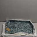 Deco 79 Wood Tray with Slot Handles, Set of 2 20', 18'W, Blue (19.8" x 14" x 2.2")