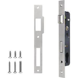 1PCS Silver Aluminum Alloy 2 Point Bolt Mortise Lock Replacement Fit for Pella Storm Door Handle Set Part with Screws