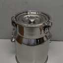 Tioncy Stainless Steel Water Dispenser 1.3 gallon Countertop Drink Dispenser with Spigot and Airtight Lid for Up To 5 Gallon Bottle Metal Drink Dispenser for Home Office Indoor Outdoor Supplies